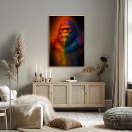 Vibrant Sasquatch Poster PosterGoat