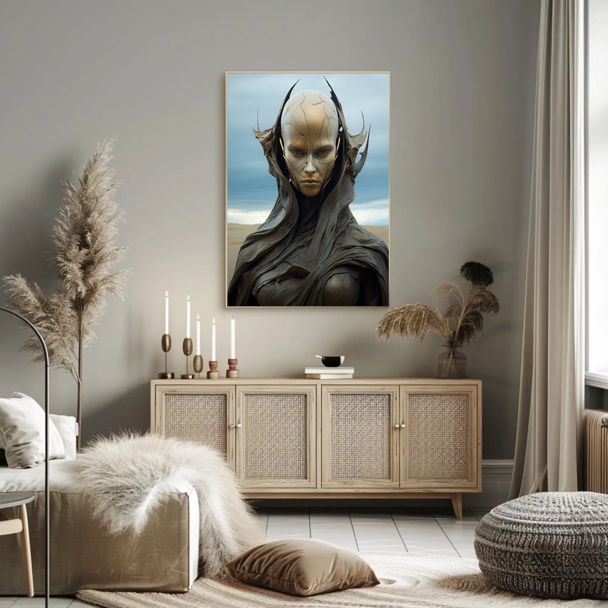 Futuristic Sentinel Poster