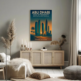 Abu Dhabi Skyline: Tradition Meets Modernity Travel Poster