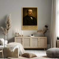 Grover Cleveland Presidential Portrait Historic Art Poster
