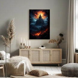 Gothic Castle Dark Fantasy Art Poster Print