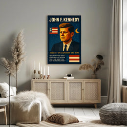 Kennedy Legacy Vintage Patriotic Poster: Leadership & Hope