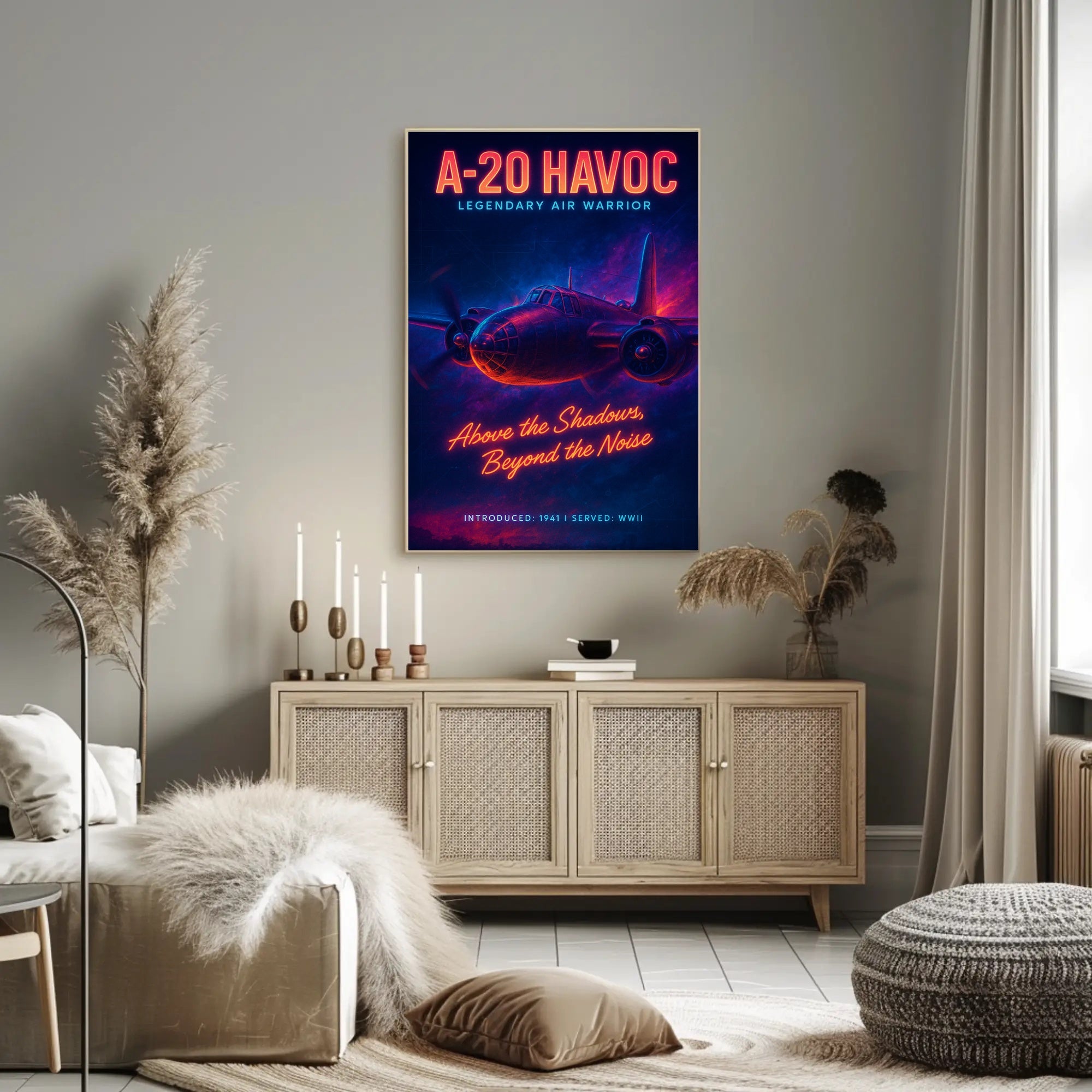 A-20 Havoc WWII Poster: Vintage Aircraft Art Collection
