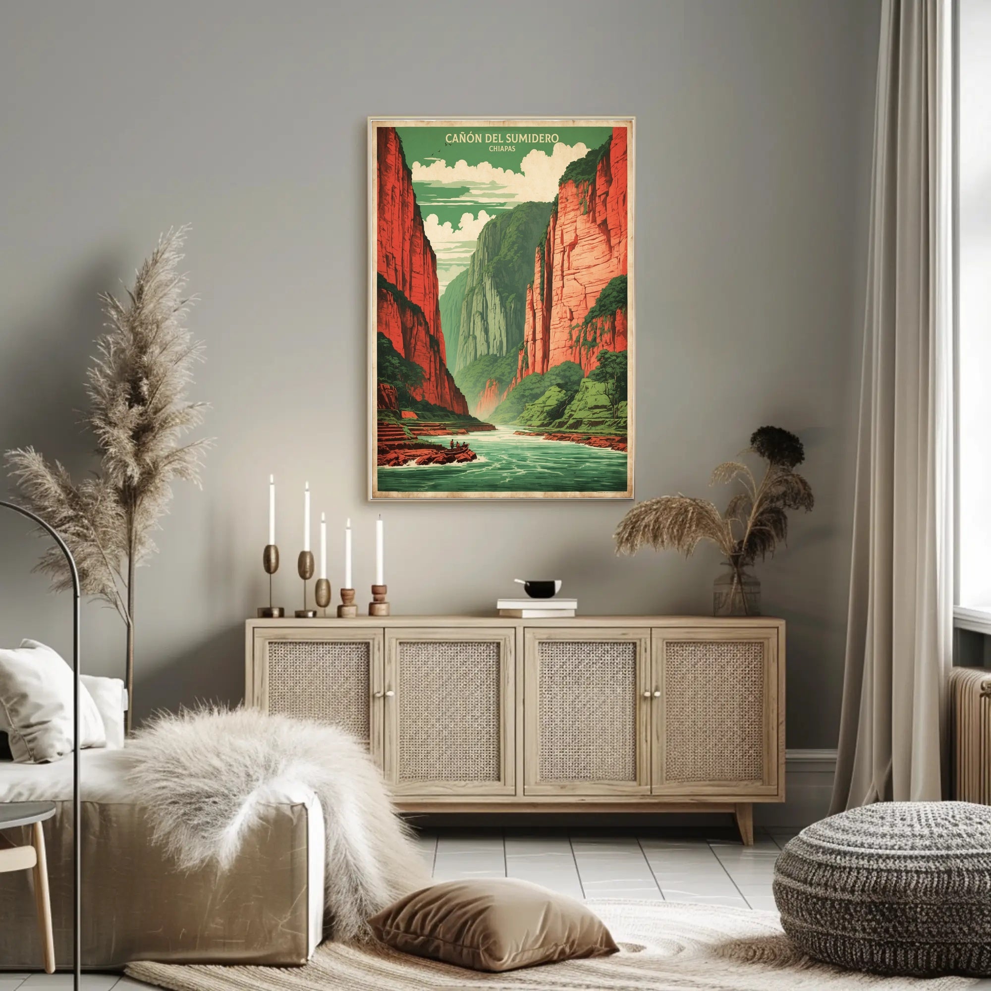 Sumidero Canyon Vintage Travel Poster