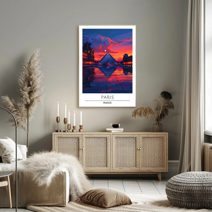 Louvre Pyramid Paris Cityscape Poster