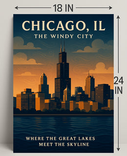 Chicago The Windy City Poster PosterGoat