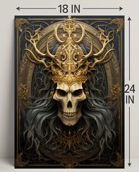 Ornate Skull Emblem Poster