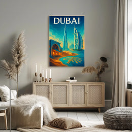 Dubai Cityscape Poster For Home Decor And Travel Lovers