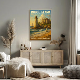 Rhode Island Coastal Charm Poster