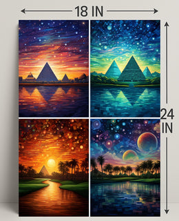 Celestial Pyramids Poster