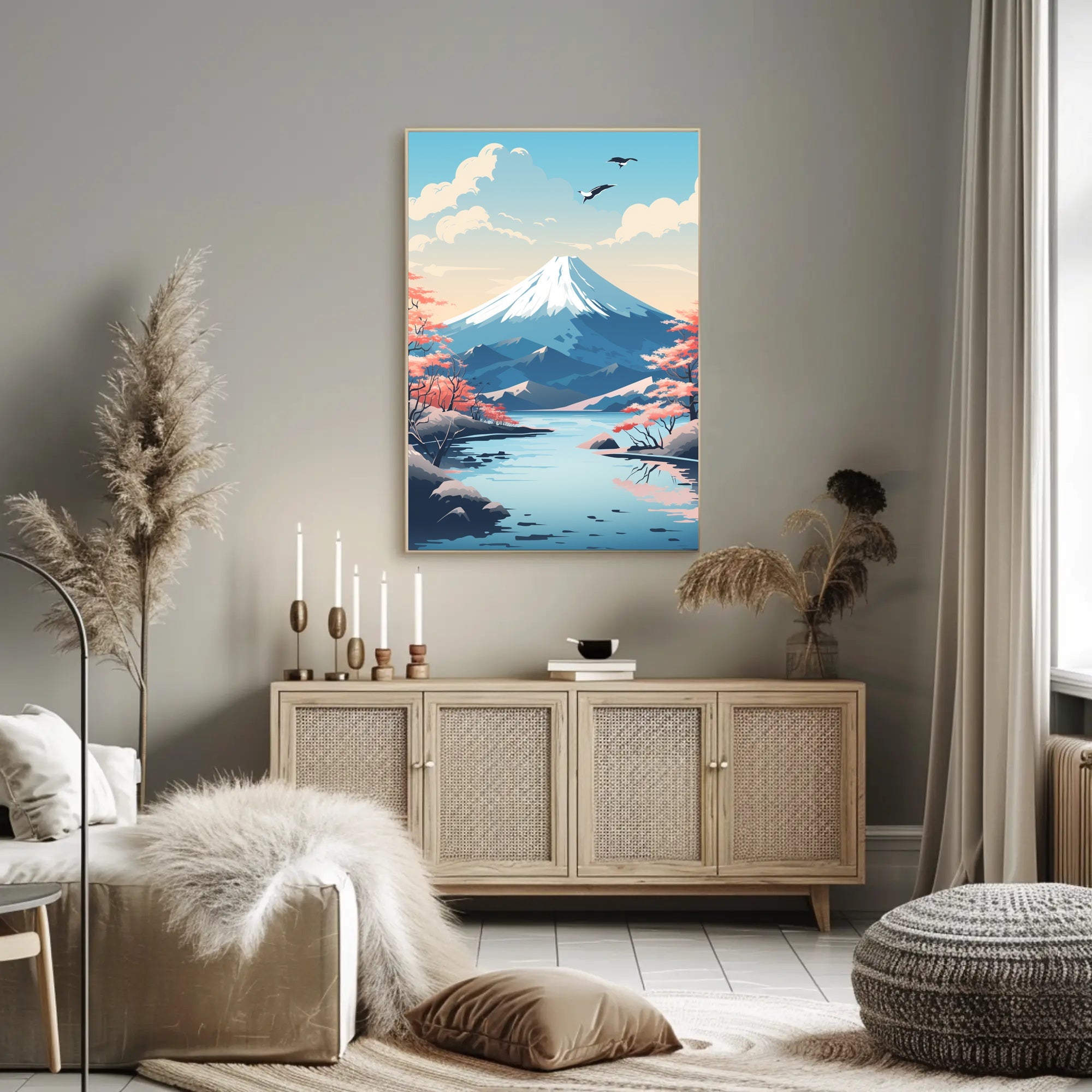 Tranquil Mountain Landscape Poster