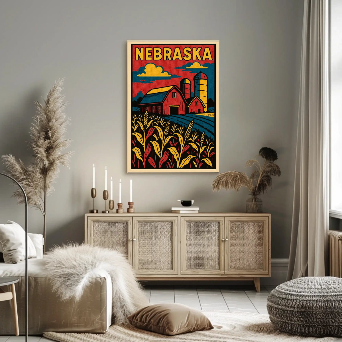 Nebraska Farm Life Poster