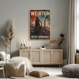 Weirton Steel Mill Vintage Americana Collector Poster