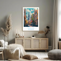 Haarlem Street Scene Poster