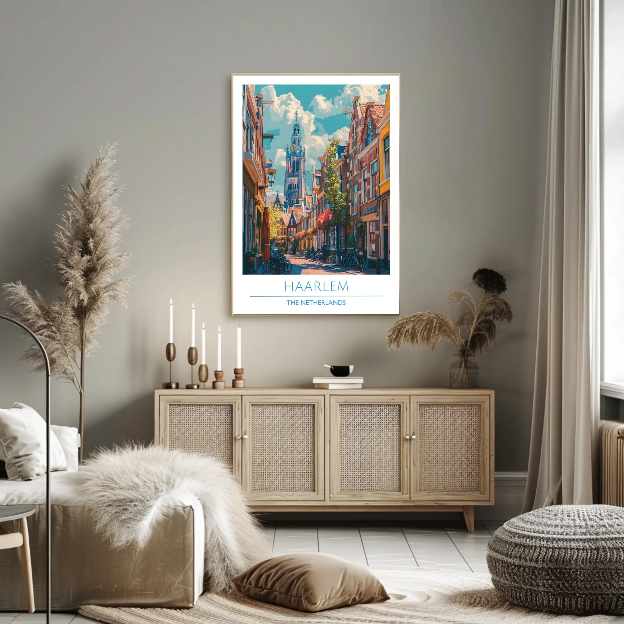 Haarlem Street Scene Poster