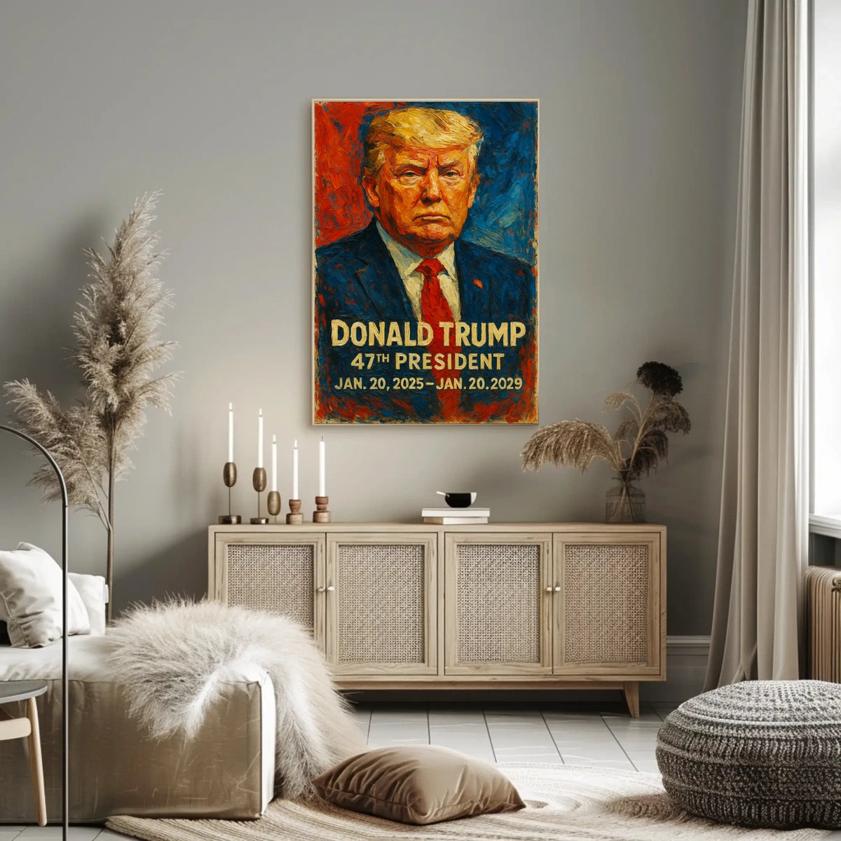 Trump Patriotic Visionary Statesman Poster
