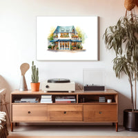 Charming Corner Café Poster