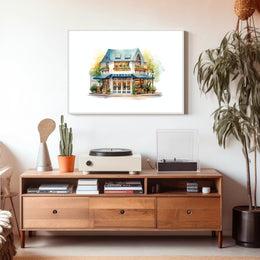 Charming Corner Café Poster