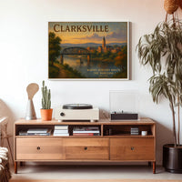 Clarksville Travel Poster Where History Meets Horizon