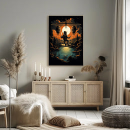 Astronauts Tranquil Evening Poster