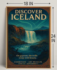 Discover Iceland Exhibition Poster Art Print PosterGoat