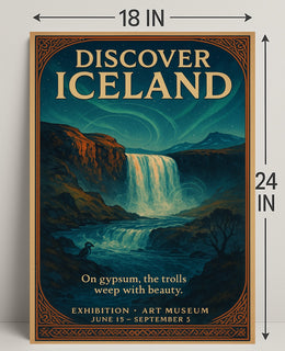 Discover Iceland Exhibition Poster Art Print PosterGoat