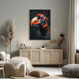 Hornbill Graffiti Art Poster: Vibrant and Dynamic