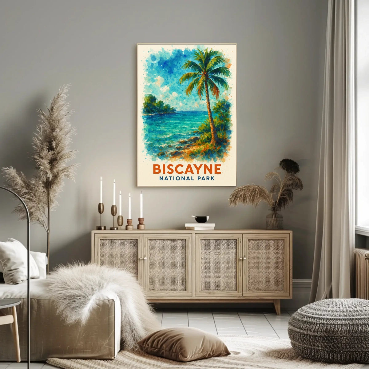 Biscayne National Park Tropical Paradise Watercolor Poster