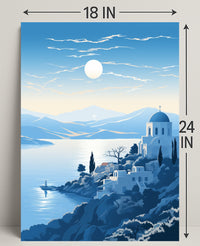 Tranquil Mediterranean Landscape Poster PosterGoat