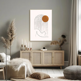 Minimalist Cat and Arch Design Poster