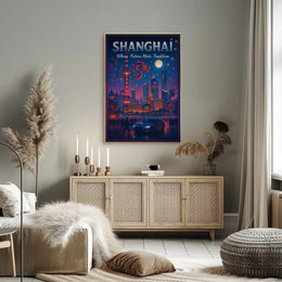 Shanghai Where Future Meets Tradition Poster