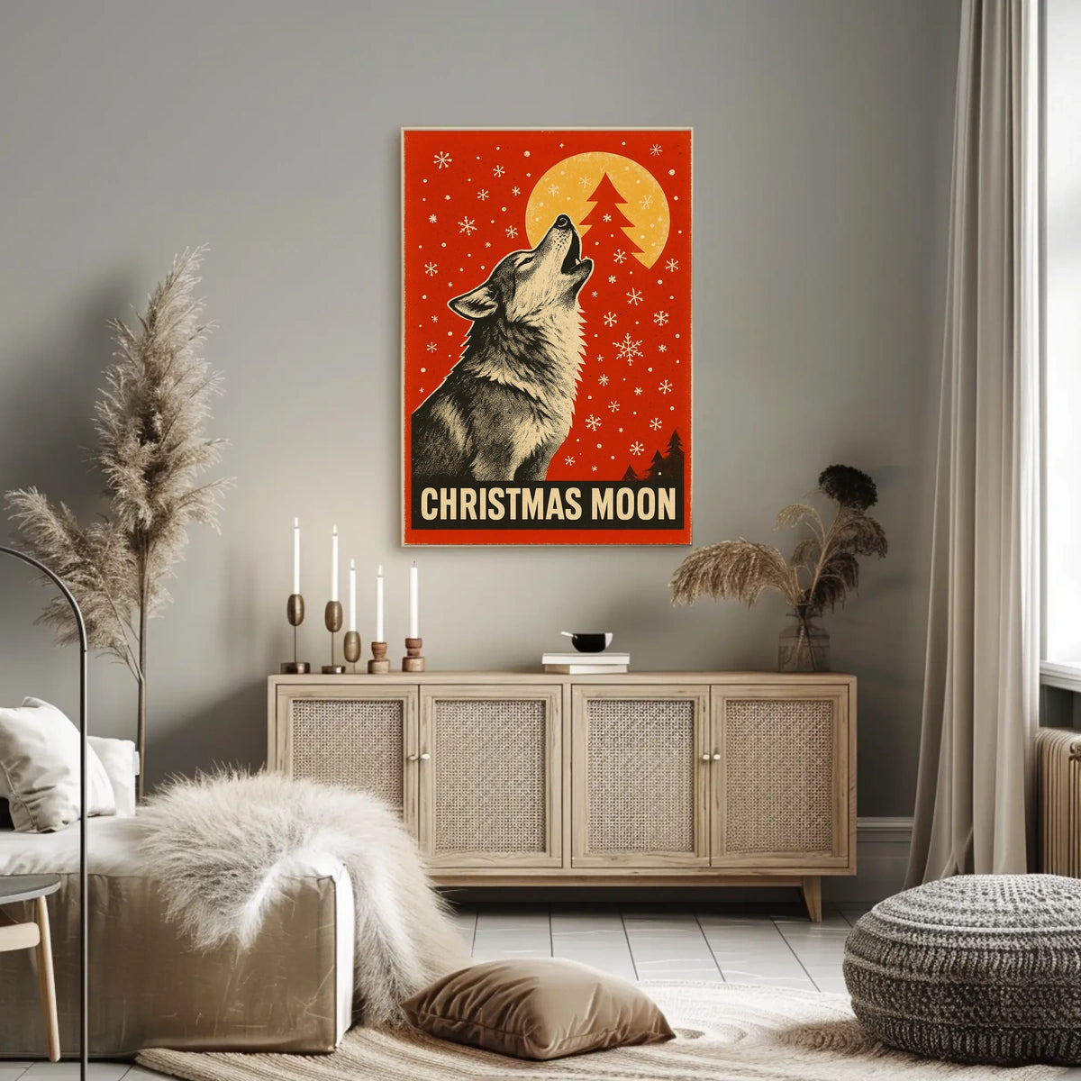 Christmas Moon Poster