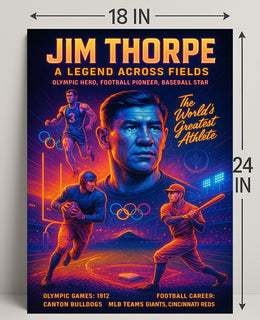 Jim Thorpe A Legend Across Fields Poster PosterGoat