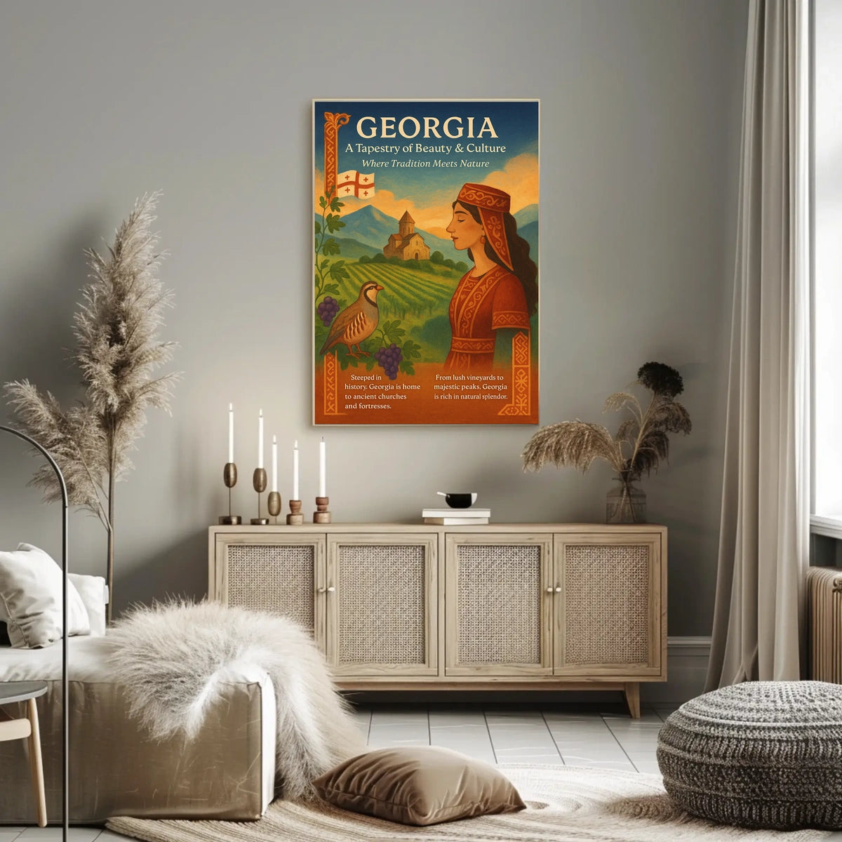 Georgia A Tapestry Of Beauty Culture Poster