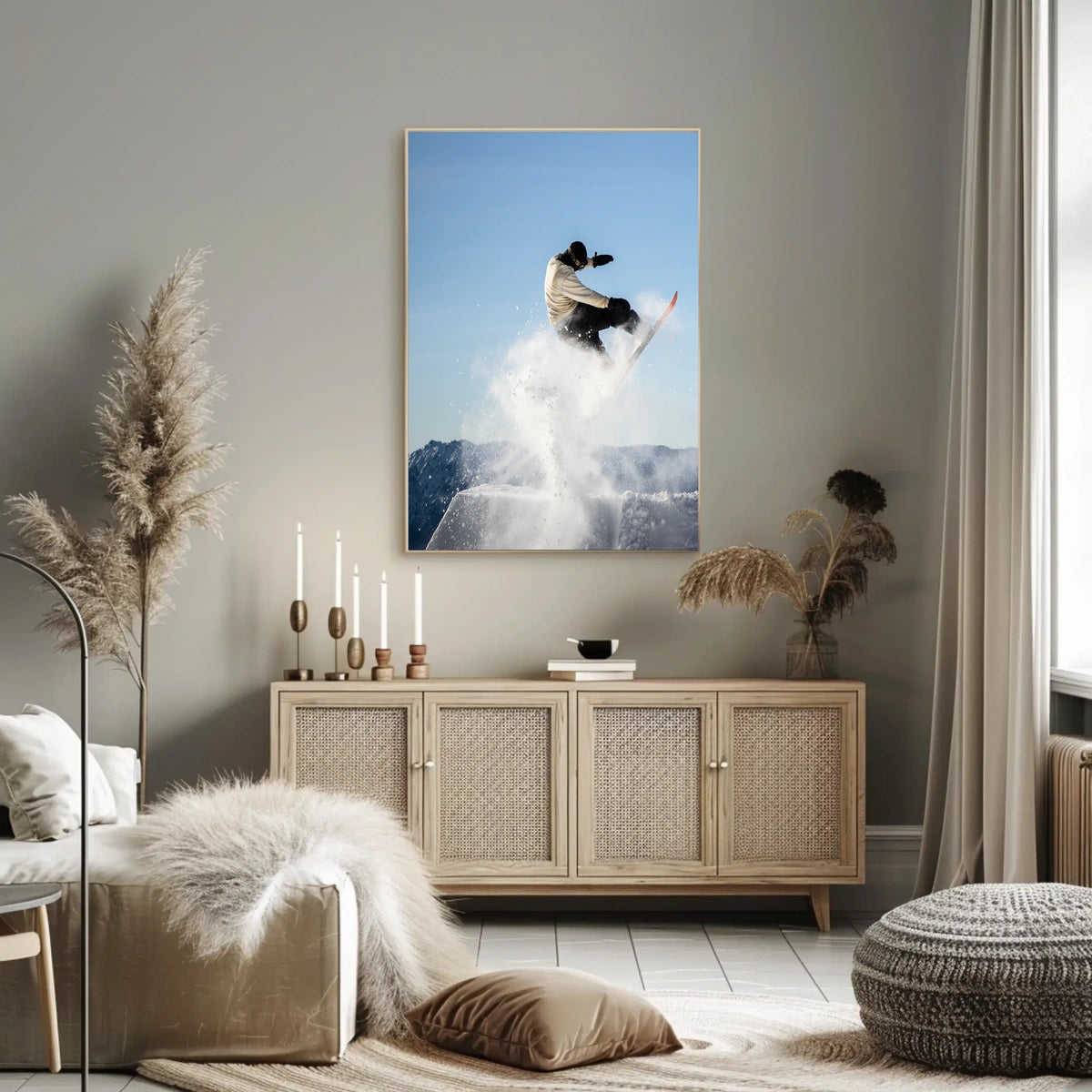 Snowboarder In Action Poster