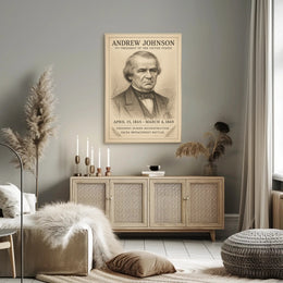 Andrew Johnson 17th President Sketch Poster Art Print for Home Decor PosterGoat