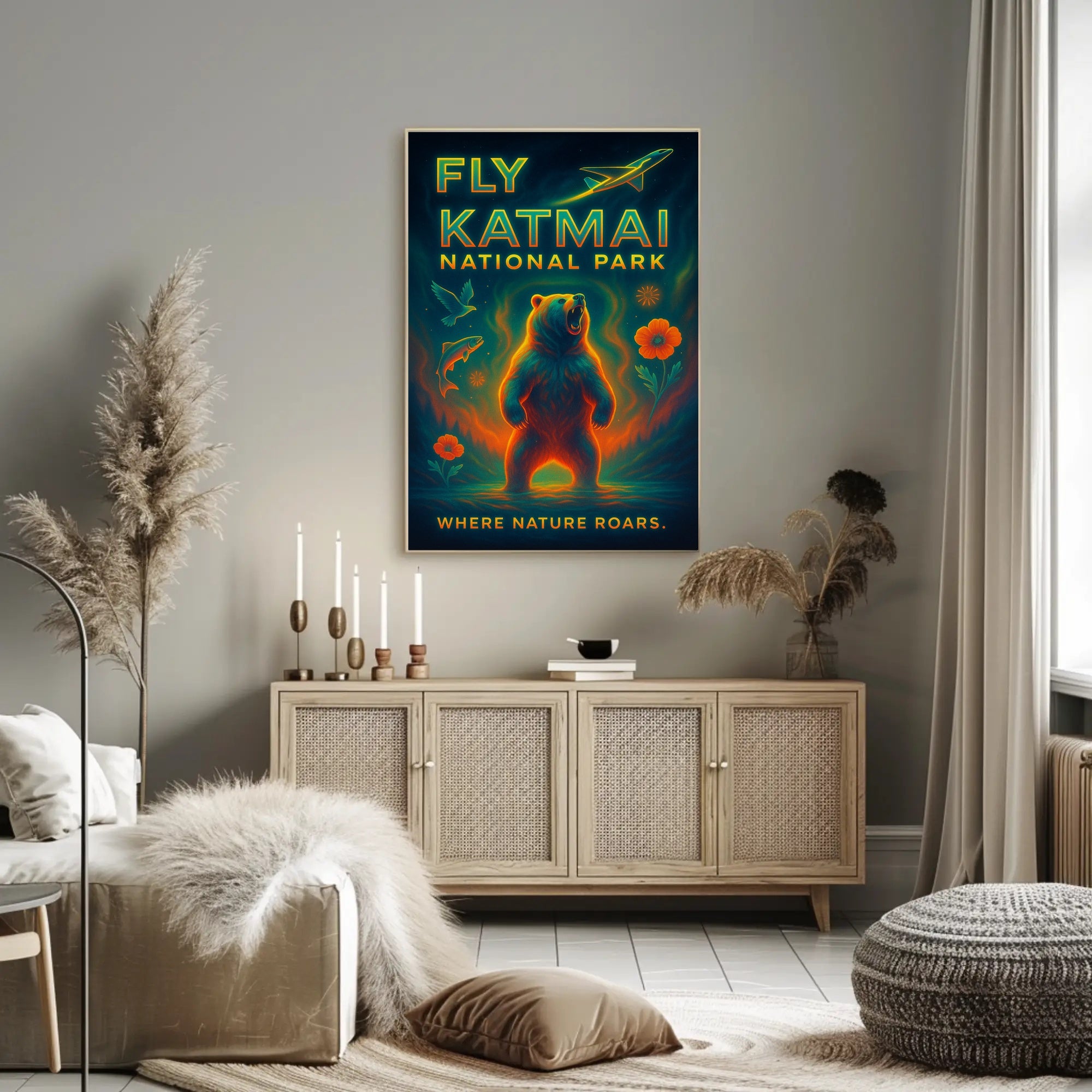 Fly to Katmai National Park Wall Art Print