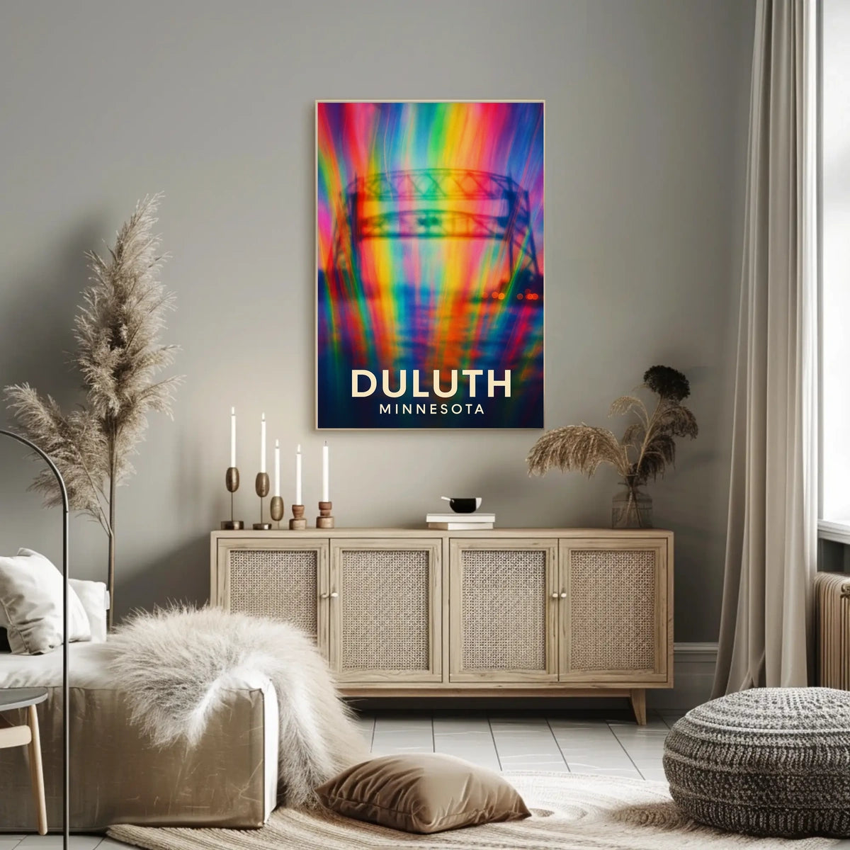 Duluth Minnesota Scenic Wanderlust Digital Painting Poster