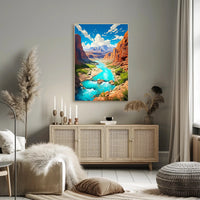 Majestic Canyon Landscape Poster