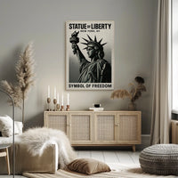 Statue of Liberty Vintage Art in Cultural or Heritage Poster