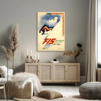 1950 World Ski Championships Vintage Poster Art PosterGoat