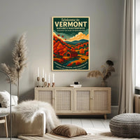 Vermont Scenic Nature Poster Wall Art Print