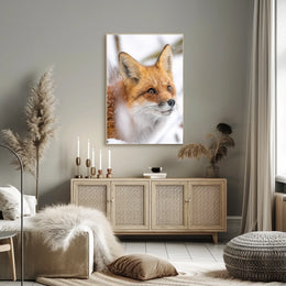 Red Fox in Winter Wonderland Animal Poster