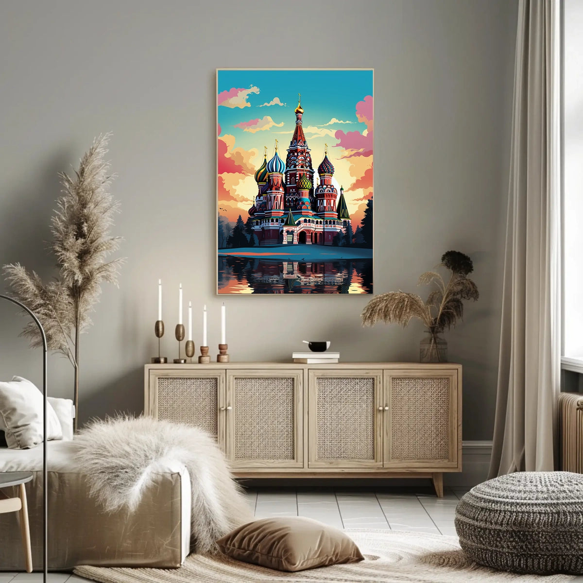 St. Basil's Cathedral Whimsical Cultural Heritage Poster