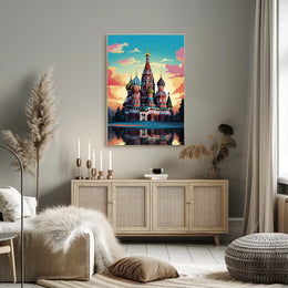 St. Basil's Cathedral Whimsical Cultural Heritage Poster