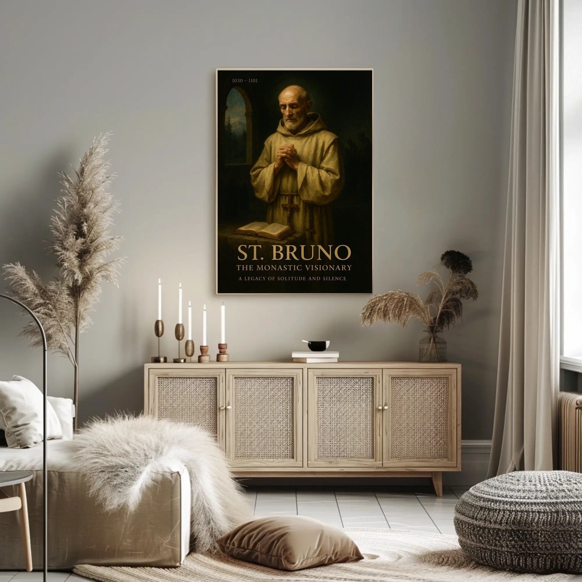 St Bruno Monastic Visionary Poster Wall Art