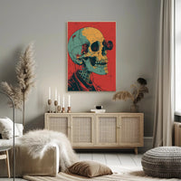 Cybernetic Skull Art Poster PosterGoat