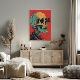 Cybernetic Skull Art Poster PosterGoat