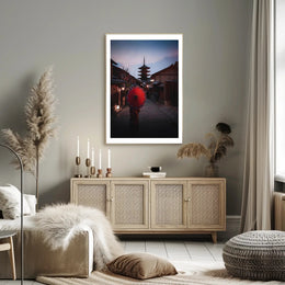 Evening Stroll in Kyoto Poster PosterGoat