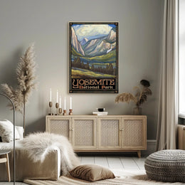 Yosemite National Park Poster Vintage Travel Print